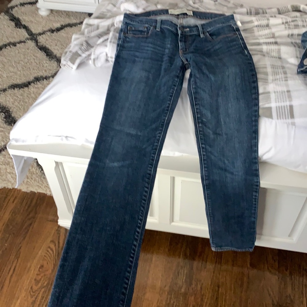 abercrombie straight leg  long jeans